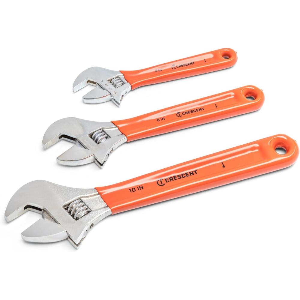 image:imageCrescent 4 Adjustable Cushion Grip Wrench  Carded  AC24CVSSet 6  8  10