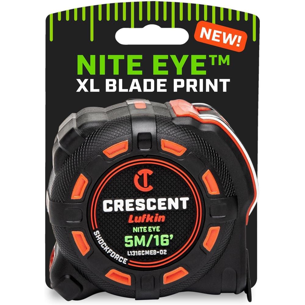 image:imageCrescent Lufkin 10 Meter  35 Ft SHOCKFORCE NITE EYE Tape Measure  L1335CMEB02Metric