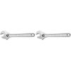 Crescent 12″ Adjustable Wrench – Carded – AC212VS, Chrome(1 Count (Pack of 2))