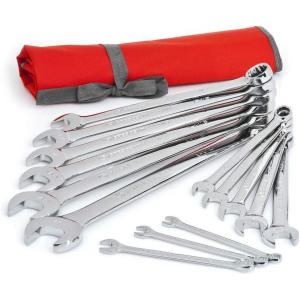 Crescent 14 Piece 12 Point SAE Combination Wrench Set with Tool Roll – CCWS4