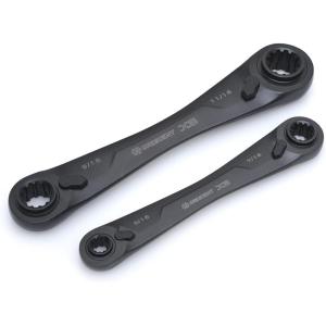 Crescent 2 Piece X6™ 4-in-1 Black Oxide Spline Ratcheting SAE Wrench Set – CX6DBS2(SAE)