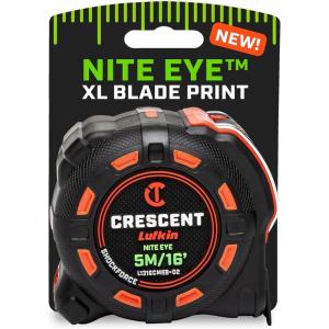 Crescent Lufkin 10 Meter / 35 Ft. SHOCKFORCE NITE EYE Tape Measure | L1335CMEB-02(Metric)