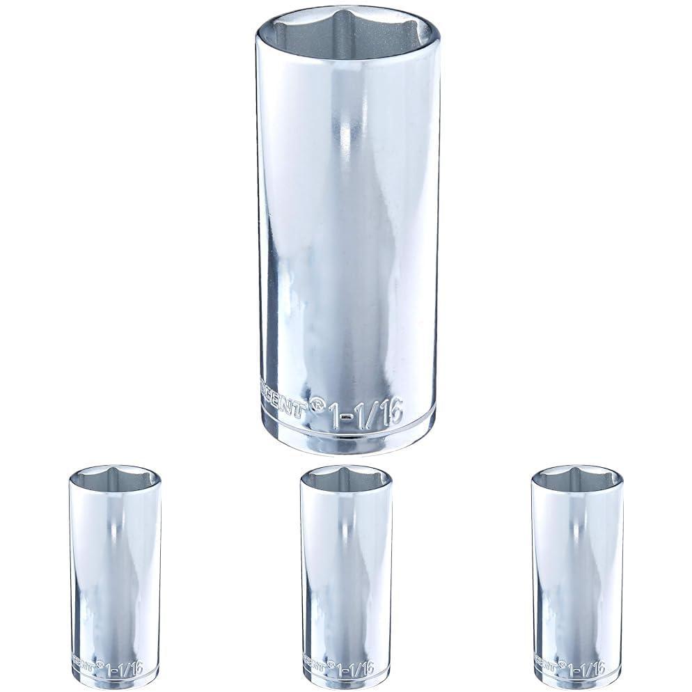 image:imageCrescent 12 Drive 6 Point Deep SAE Socket 1116  CDDS65NOne Size Pack of 4