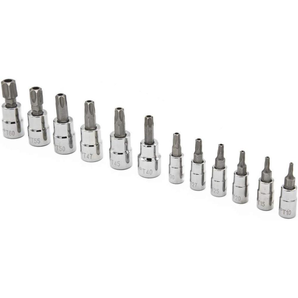 image:imageCrescent 12 Pc 14 amp 38 Drive Tamper Proof Torx Bit Socket Set  CBSS2TN