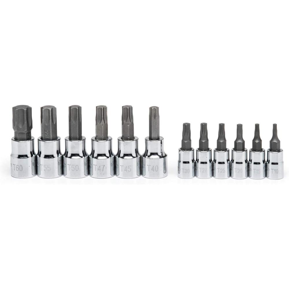 image:imageCrescent 12 Piece 14 amp 38 Drive Torx Bit Socket Set  CBSS2N