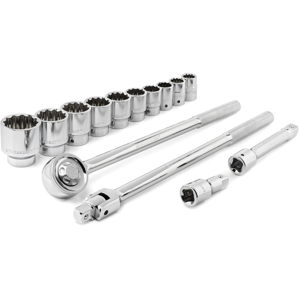 image:imageCrescent 14 Piece 34 Drive 12 Point Standard SAE Mechanics Tool Set  CTK14SAEN14 Piece SAE Set