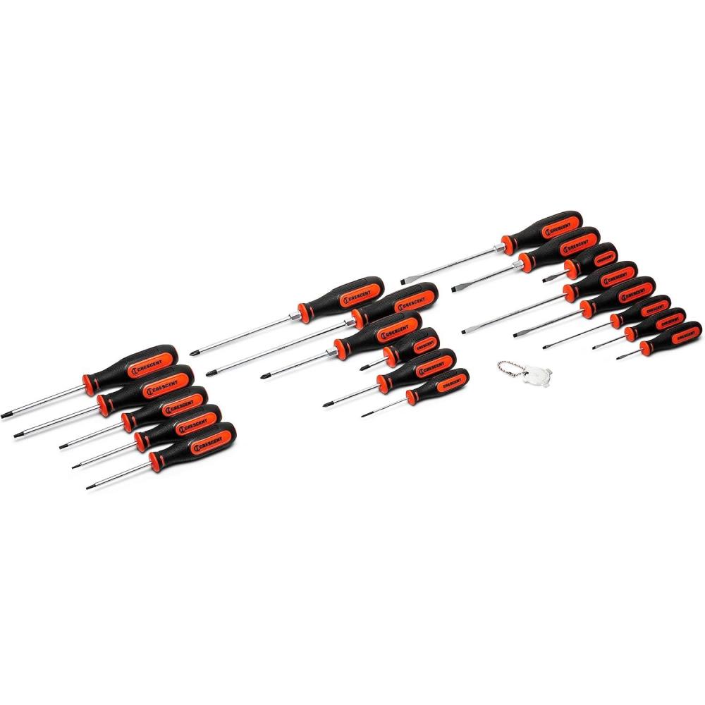 image:imageCrescent 20 Pc Dual Material Screwdriver Set with Phillips Torx Slotted and 4in1 Pocket Screwdrivers  CSDS20PCSET