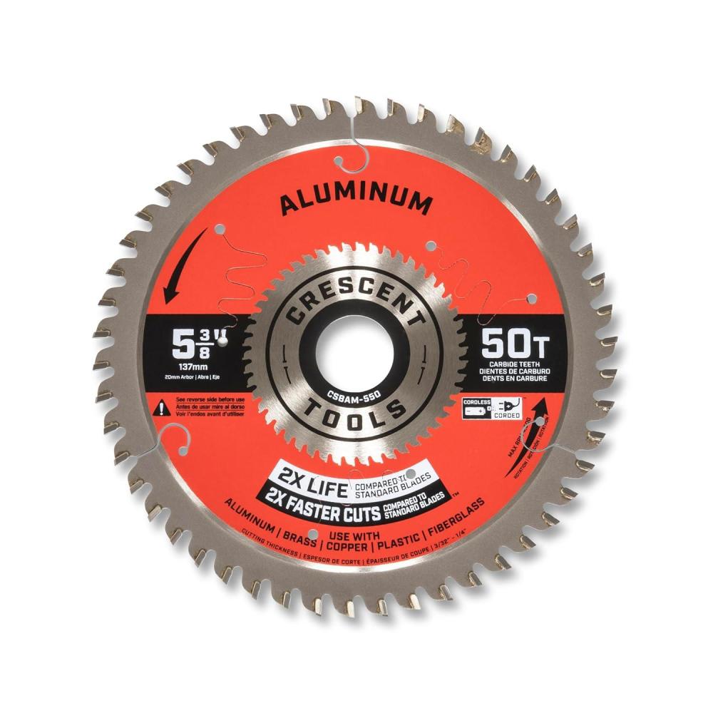 image:imageCrescent Circular Saw Blade 5 38 X 50 Tooth Medium AluminumMedium Aluminum