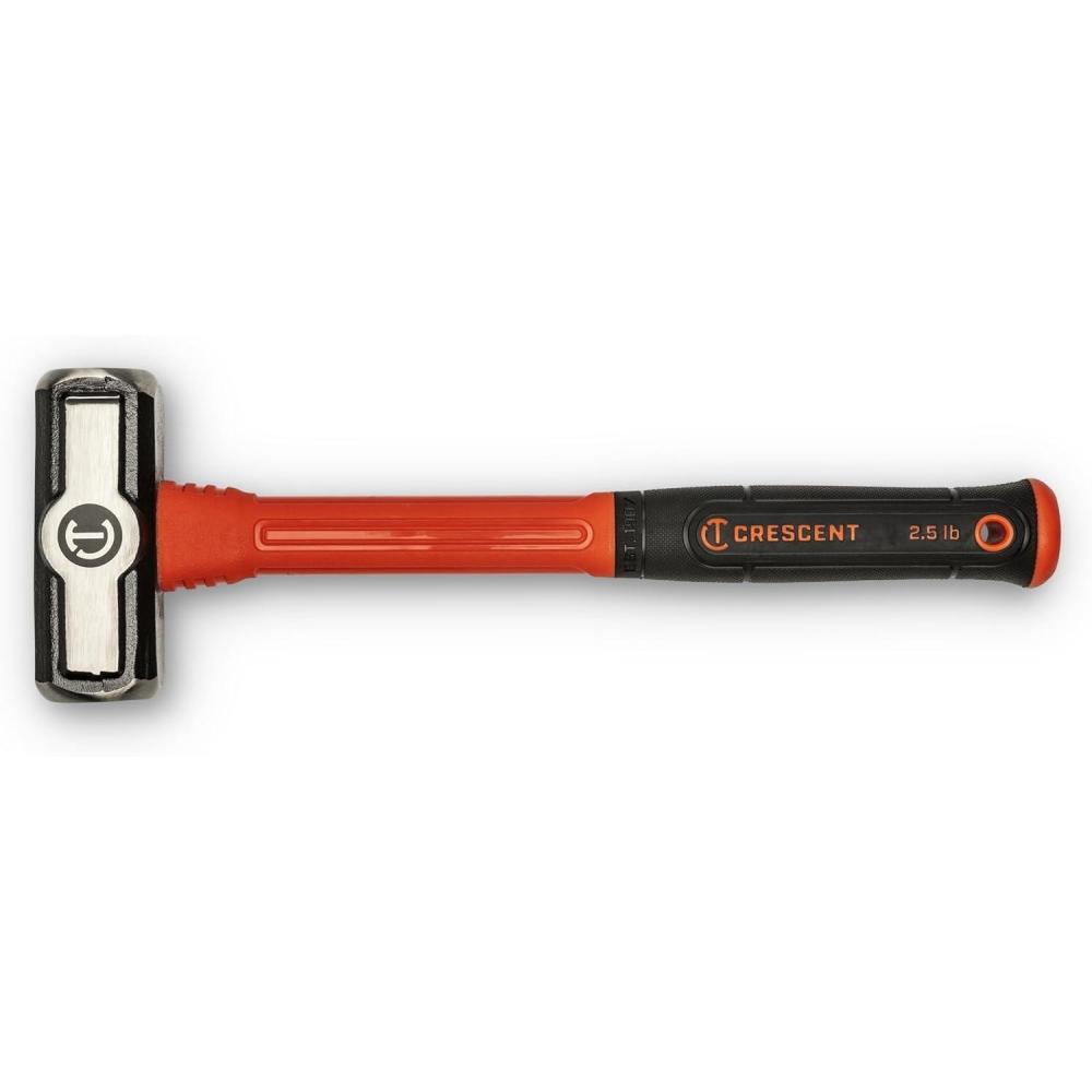 image:imageCrescent Fiberglass Engineer Hammer  ShockReducing Hammer with Ergonomic Grip amp Forged Steel Head  Premium Hand Tool  2 12 lb  CHFENG40