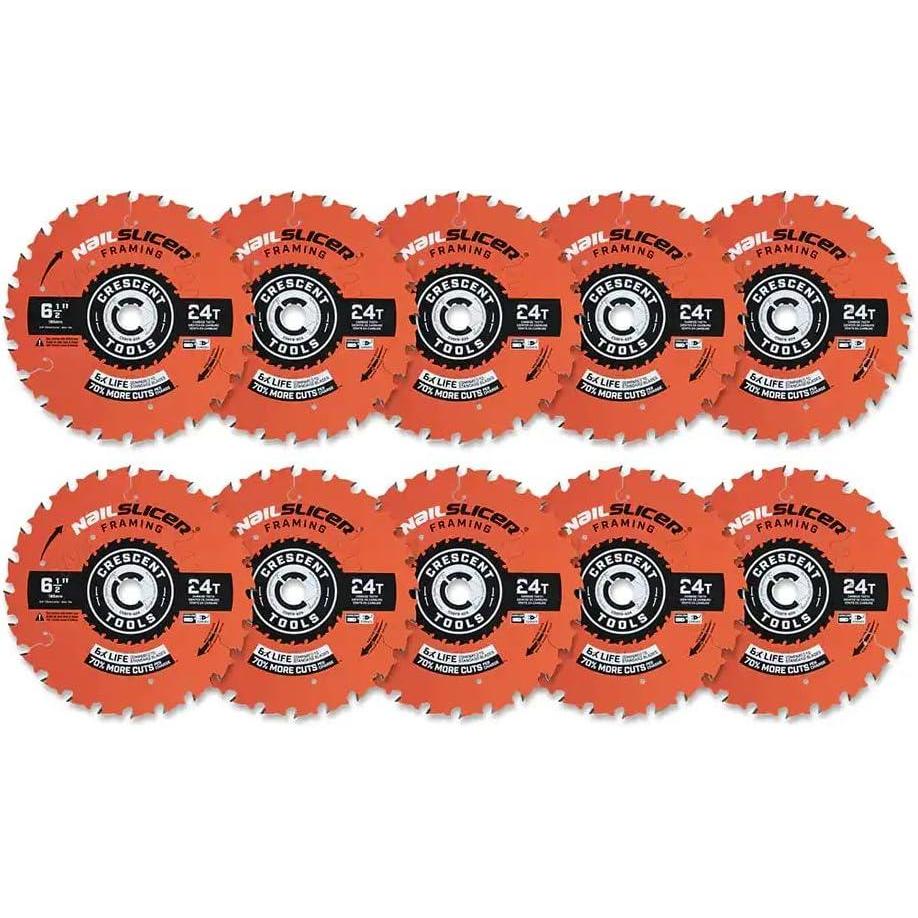 image:imageCrescent Industrial Products CSBFR72410 Nail Slicer 714 24 Tooth Framing Blade  10 Pack of Blades