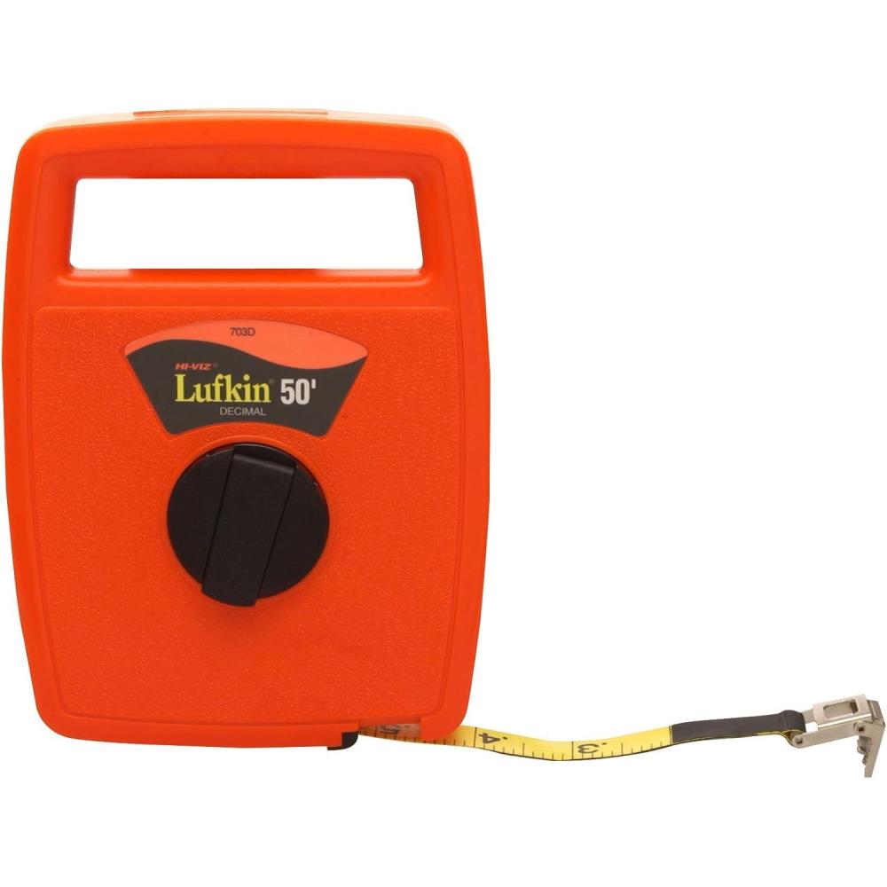 image:imageCrescent Lufkin 12 x 50 HiViz Orange Linear Engineers Fiberglass Tape Measure  703D