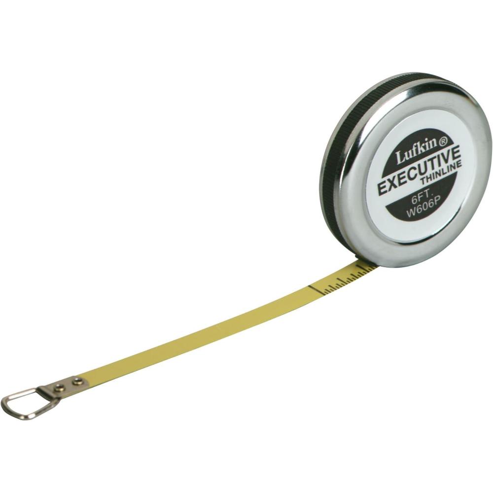 image:imageCrescent Lufkin 14 x 6 Executive Diameter Yellow Clad A18 Blade Pocket Tape Measure  W606P