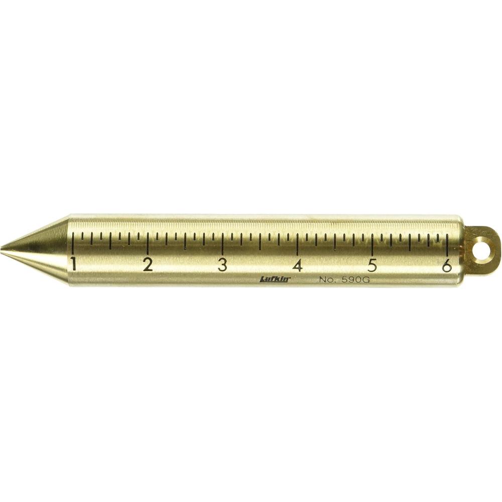 image:imageCrescent Lufkin 20 oz Inage Solid Brass Cylindrical SAEMetric Plumb Bob  590GMEN  Black