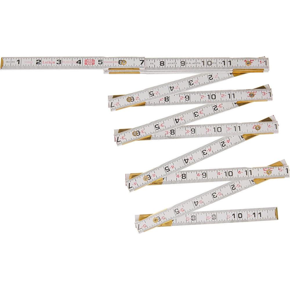 image:imageCrescent Lufkin 58 X 6 Red End Engineers Scale Wood Rule  1066DN  White