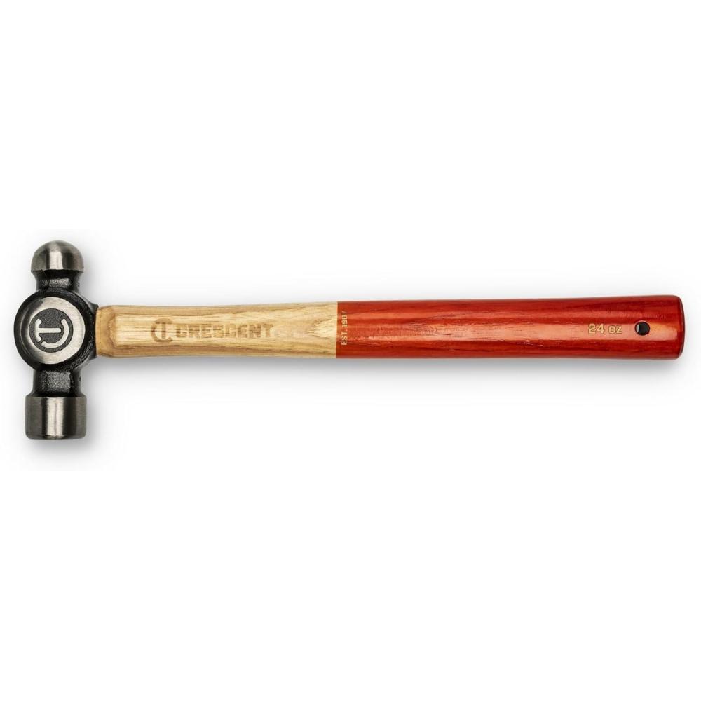 image:imageTools Crescent  Crescent 24 Oz Wood Ball Peen Hammer CHWBP24