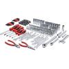 Crescent 150 Piece 1/4″ and 3/8″ Drive 6 Point SAE/Metric Professional Tool Set – CTK150(180 Piece)