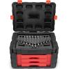 Crescent 150 Piece 1/4″ and 3/8″ Drive 6 Point SAE/Metric Professional Tool Set – CTK150(229 Piece)