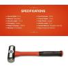 Crescent Fiberglass Engineer Hammer – Shock-Reducing Hammer with Ergonomic Grip & Forged Steel Head – Premium Hand Tool – 2 1/2 lb – CHFENG40