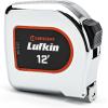 Crescent Lufkin 1/2 x 12′ Chrome Case Yellow Clad Tape Measure – L912-02(0.3 m)