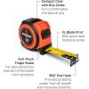 Crescent Lufkin 1-3/16 x 25′ Command Control Series Yellow Clad Engineers Tape Measure – L1025CD-02