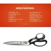 Crescent Wiss 12″ Bent Handle Industrial Shears – Professional Heavy Duty Utility Scissors Tool for Sewing Fabric, Upholstery & Leather – W22N(Bent Handle Industrial Shears)