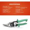 Crescent Wiss 9-3/4″ Compound Action Straight & Right Cut Aviation Snips Tool – Heavy Duty Metal Cutter Scissors – M2R(Industrial)