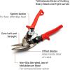 Crescent Wiss MetalMaster Offset Straight & Right Cut Aviation Snips – Heavy-Duty Metal Cutter with Spring-Loaded Return – Premium Hand Tool – M7R – 9-1/4″, Green(Left/Straight)