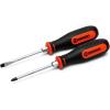 Crescent 2PC Dual Material Screwdriver Set with Phillips #2×4″ and Slotted 1/4″x4″ – ‎CSDS2PCSET(Rawhide & Black)