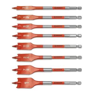 Crescent 12 Piece Screw Point Paddle Drill Bit Set | CDSPSET-12(8 Piece)