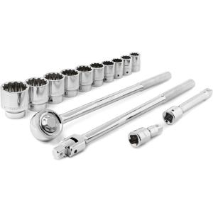 Crescent 14 Piece 3/4″ Drive 12 Point Standard SAE Mechanics Tool Set – CTK14SAEN(14 Piece SAE Set)
