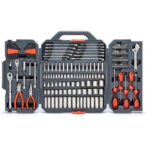 Crescent 150 Piece 1/4″ and 3/8″ Drive 6 Point SAE/Metric Professional Tool Set – CTK150(180 Piece)