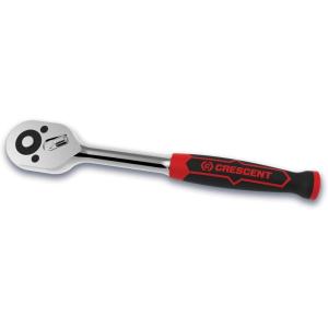 Crescent 3/8″ Drive 72 Tooth Quick Release Dual Material Teardrop Ratchet 10-3/4″ – CRW7(72 tooth)