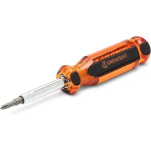 Crescent 6-in-1 Interchangeable Bit Screwdriver, Red Handle – CS61N