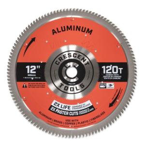 Crescent Apex Circular Saw Blade 12” X 120 Tooth Thin Aluminum