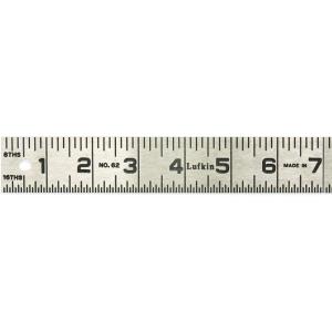 Crescent Lufkin 1-1/4″ x 3′ Steel Rule – 623FTN , Black