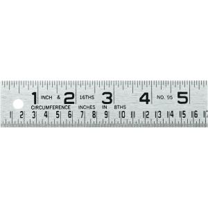 Crescent Lufkin 1-1/4″ x 3′ Tinner’s Circumference Steel Rule – 953FTN