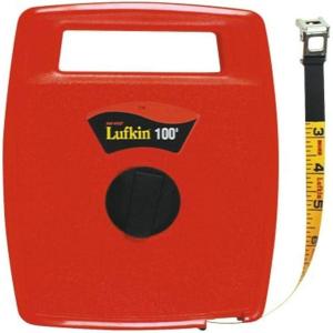 Crescent Lufkin 1/2″ x 100′ Hi-Viz® Orange Linear Fiberglass Tape Measure – 706L