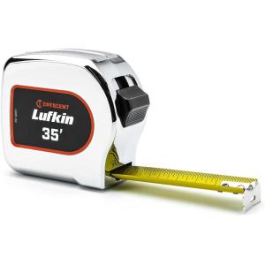 Crescent Lufkin 1/2 x 12′ Chrome Case Yellow Clad Tape Measure – L912-02(10.7 m)