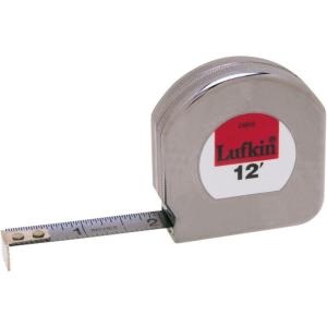 Crescent Lufkin 1/2″ x 12′ Mezurall Chrome Clad A8 Tape Measure – C9212