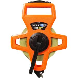 Crescent Lufkin 1/2″ x 200′ Pro Series Engineer’s Ny-Clad® Steel Tape Measure – PS1808DN(61 m)