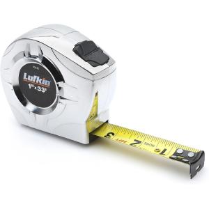 Crescent Lufkin 1/2″ x 3m/10′ P2000 Series Chrome Case SAE/Metric Yellow Clad A36 Blade Power Return Tape Measure – P2210MEXN