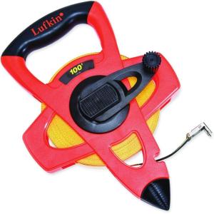 Crescent Lufkin 1/2″ x 50′ Hi-Viz Orange Fiberglass Tape Measure – FE050(30.5 m)