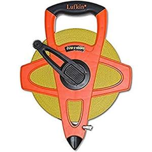 Crescent Lufkin 1/2″ x 50′ Hi-Viz Orange Fiberglass Tape Measure – FE050(61 m)