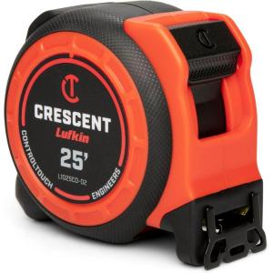 Crescent Lufkin 1-3/16 x 25′ Command Control Series Yellow Clad Engineers Tape Measure – L1025CD-02