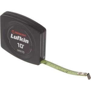 Crescent Lufkin 1/4″ x 10′ Pee Wee Yellow Clad Pocket Tape Measure – W6110 , Black