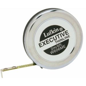 Crescent Lufkin 1/4″ x 2m/6′ Executive® Thinline Yellow Clad Pocket SAE/Metric Tape Measure – W606ME