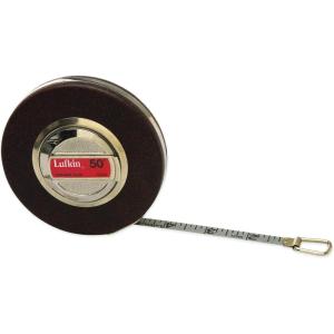 Crescent Lufkin 3/8″ x 50′ Anchor Chrome Clad Engineer’s Tape Measure – C213DN , Black