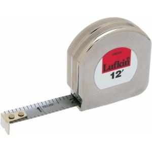 Lufkin Crescent 1/2″ x 12′ Mezurall Chrome Clad A6 Tape Measure – C9212X