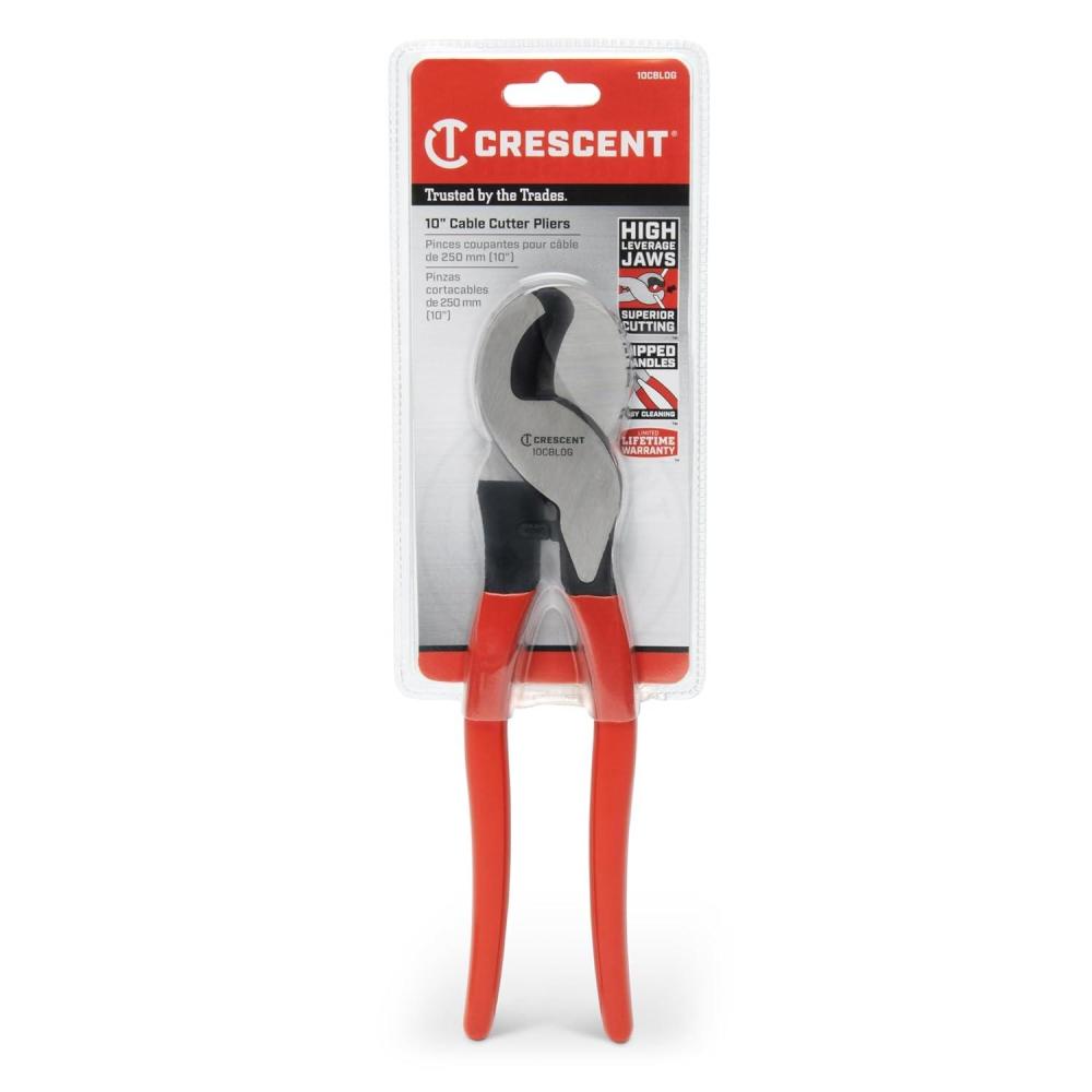 image:imageCrescent Cable Cutter Dipped Handle Pliers  Premium Cutting Pliers with SheerCut Blades amp Ergonomic Grip  ProfessionalGrade Hand Tool  10  10CBLDG