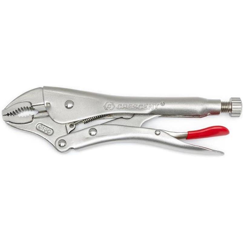 image:imageCrescent Curved Jaw Locking Pliers with Wire Cutter  Home DIY amp Professional Mechanic Hand Tool for Nuts amp Bolts Cables Wires  7  C7CVN10 inch